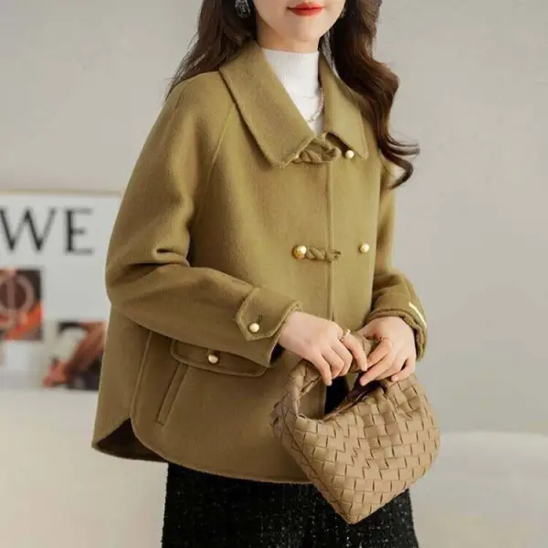 ウールコート レディース アウター 薄手 ゆったり 大きいサイズ 多色展開 M〜4XL