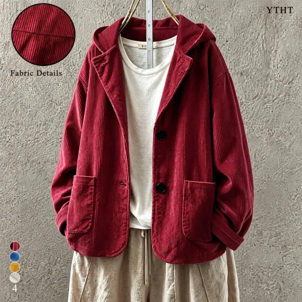 【全6色】ジャケットフード付きボタンポケット付き | 着回し力抜群